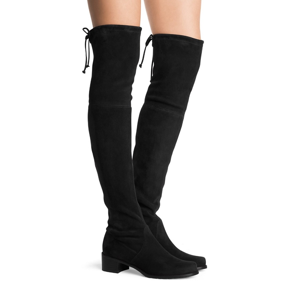 Stuart Weitzman Midland Suede Over-The-Knee Lace-Up Boots SZ 6/36 - Picture 1 of 10